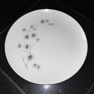 Creative Fine China Platinum Star Burst Dinner Plate Japan MCM Atomic 10.25 Inch